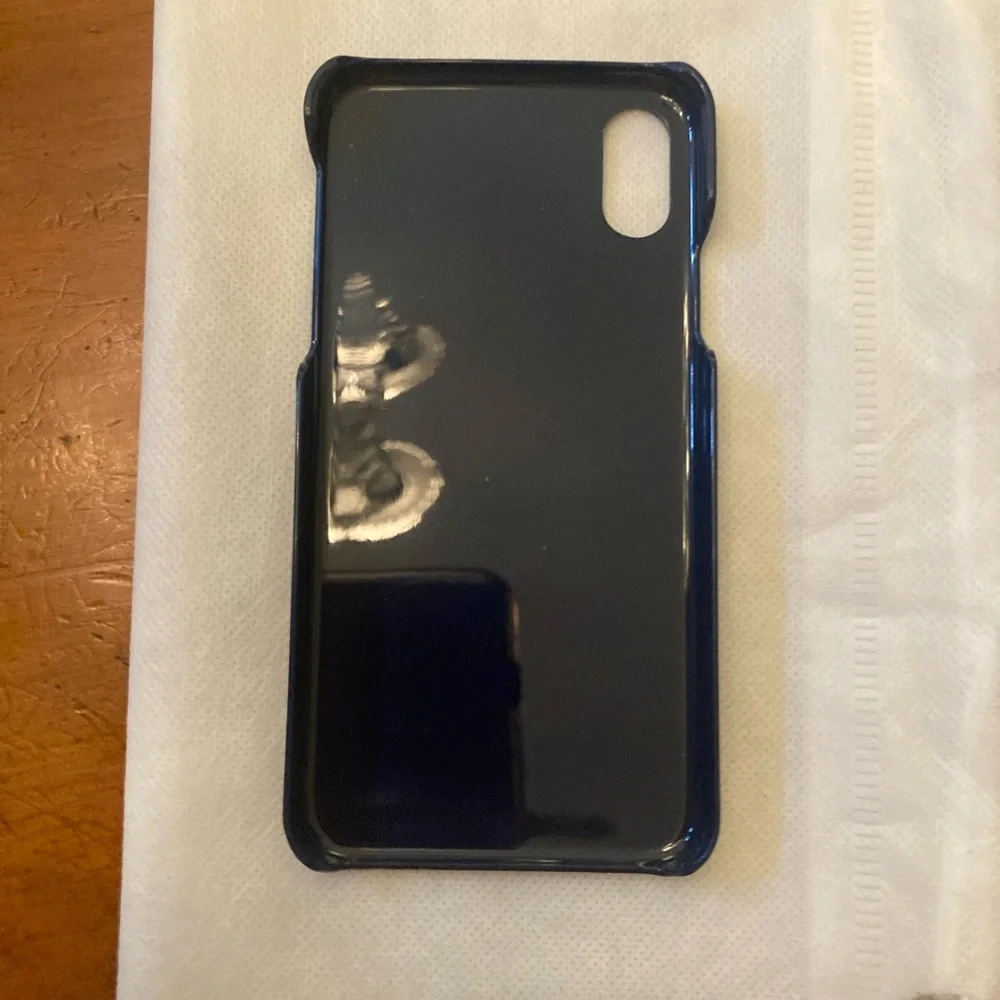 Maison Kitsune Paris high shine navy with fox logo iPhone cover great condition